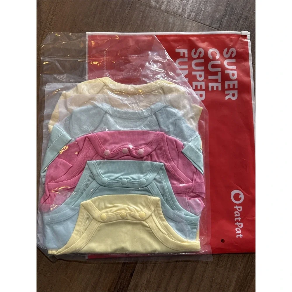 NEW PatPat Baby Bodysuits 3 Pack Short Sleeve for‎ Boy & Girl | 0-3 M